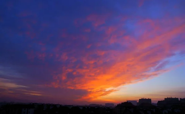 Picturesque View Multicolor Cloudy Sky Sunset — Stock Photo, Image