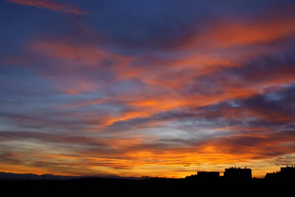 Malerische Landschaft Des Himmels Bei Sonnenuntergang — Stockfoto