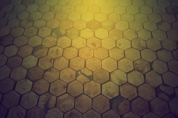 Pattern of clay brick floor background — Stock Photo, Image