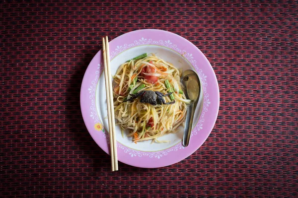Somtum φαγητό στυλ της Ταϊλάνδης — Φωτογραφία Αρχείου