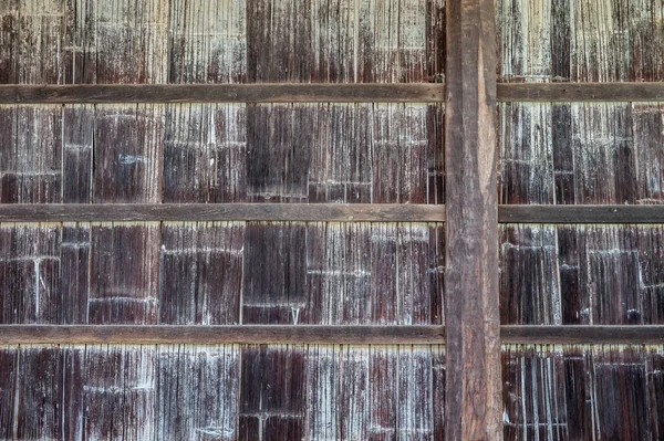 Vintage de fondo de patrón de pared de bambú — Foto de Stock