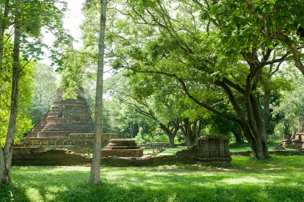 Stare Miasto Zabytki Miejsce Kultu Historii Parku Satchanalai Prowincji Sukhothai — Zdjęcie stockowe