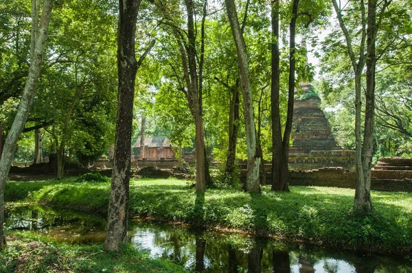 Stare Miasto Zabytki Miejsce Kultu Historii Parku Satchanalai Prowincji Sukhothai — Zdjęcie stockowe