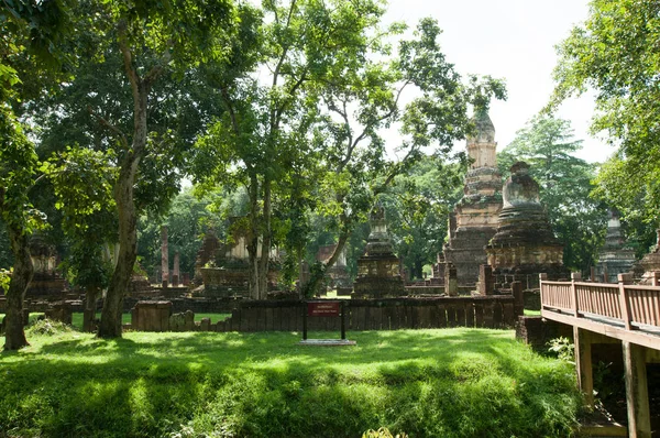 Stare Miasto Zabytki Miejsce Kultu Historii Parku Satchanalai Prowincji Sukhothai — Zdjęcie stockowe