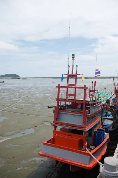 Rybářská Loď Stanice Provincie Rayong Thajsko — Stock fotografie