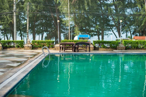 Swimming pool in garden