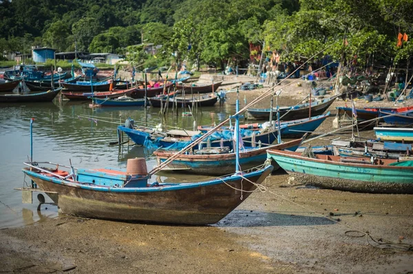 Rybaření Harbor Marina Krajinu Provincie Rayong Thajsko — Stock fotografie
