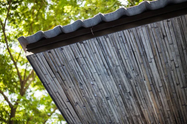 Ceiling Design Bamboo Wood Material — Stock Photo, Image