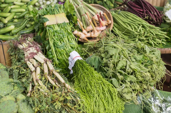 Penutupan Makanan Sayur Pasar — Stok Foto