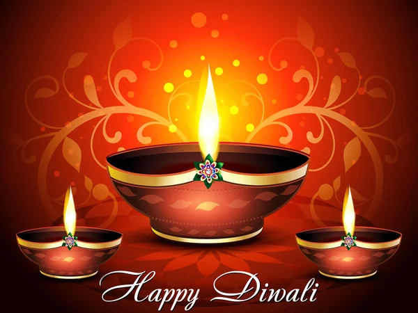 Lyckliga Diwali firandet bakgrund — Stock vektor