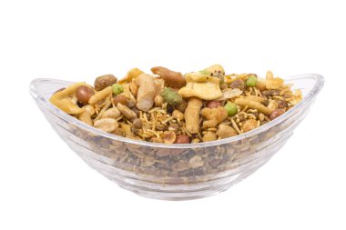 izole geleneksel Hint navratan karışımı namkeen görüntü 