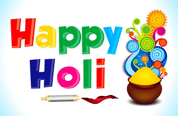 büyülü dalga ile mutlu Holi metin arka plan 