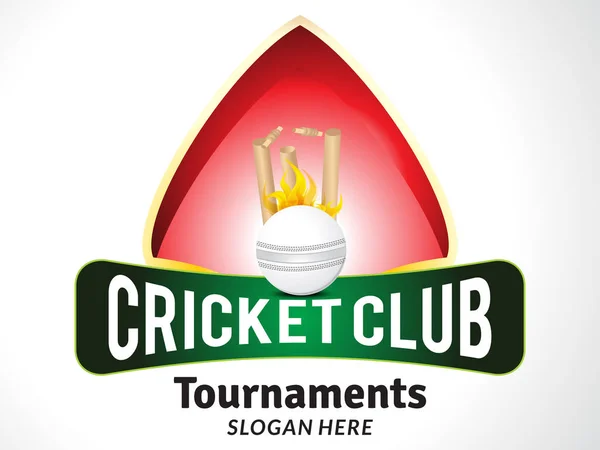 Cricket-turnering stil banner — Stock vektor