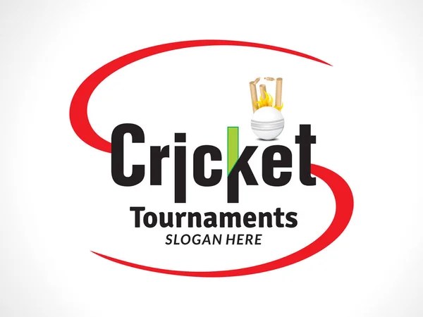 Cricket tournament  banner or text style — Stock Vector