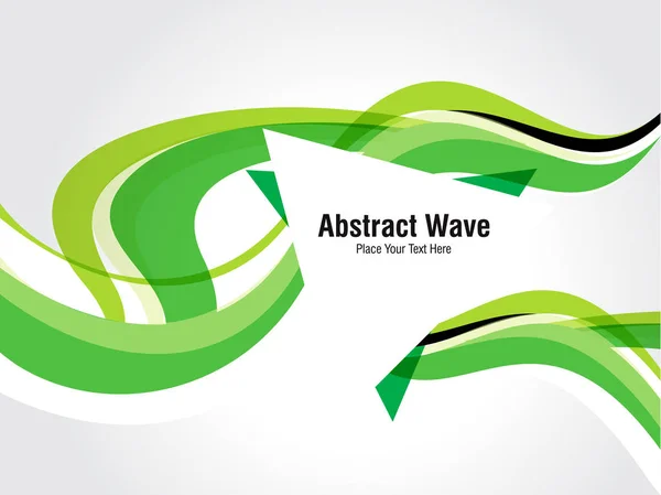 Abstract green wave background — Stock Vector