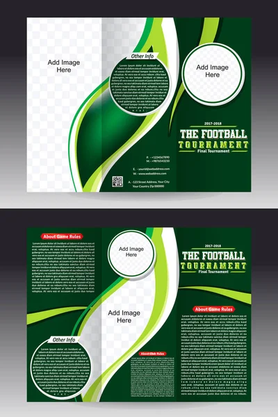 Fotbalové leták & Magzine Desgin šablona — Stockový vektor