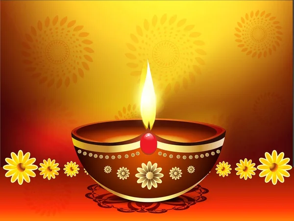 Fondo feliz diwali festvial — Vector de stock