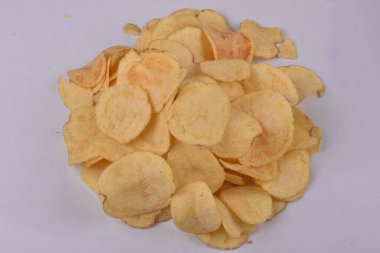 Tipik Hint tuzlu patates cipsi görüntüsü 