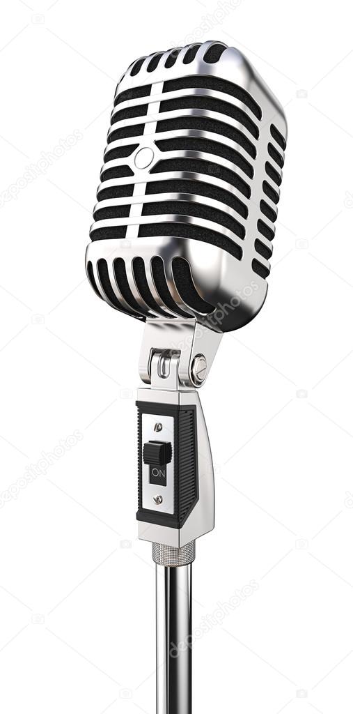  Isolated Retro Microphone.