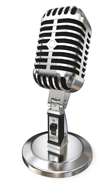 Retro Microphone. Steel. — Stock Photo, Image