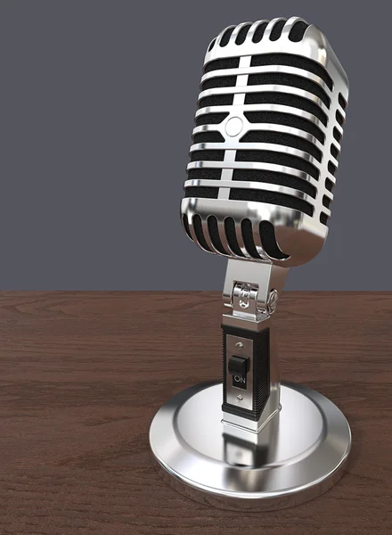 Microfono su sfondo astratto . — Foto Stock