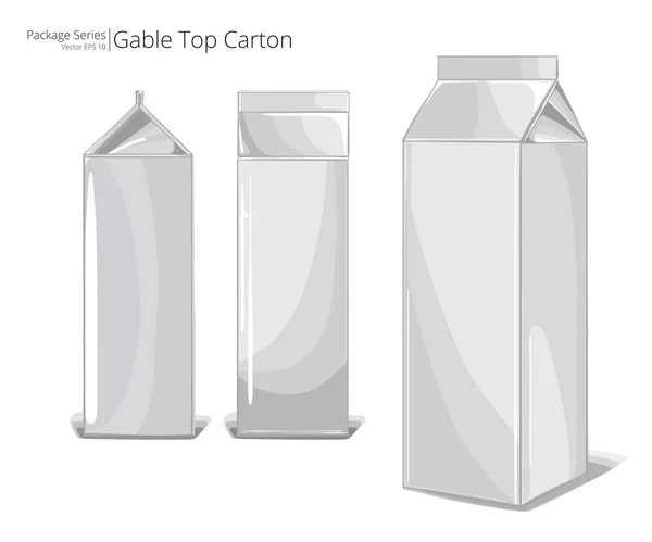 Gable Top Carton. — Stock Vector