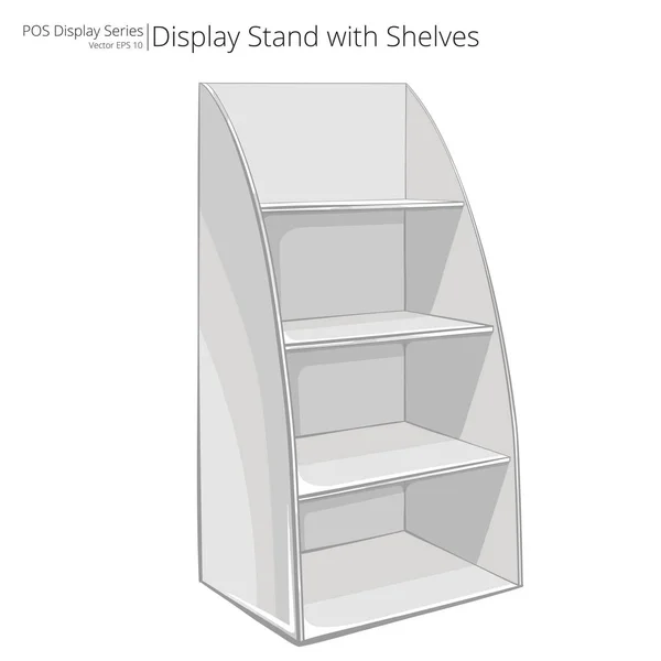 Display Stand with shelves. — Stock Vector