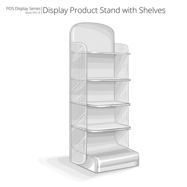 Product Stand with shelves. — Stock Vector
