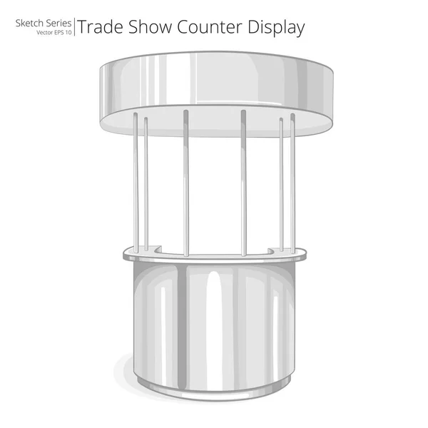 Exhibition Show Counter. — Stock Vector