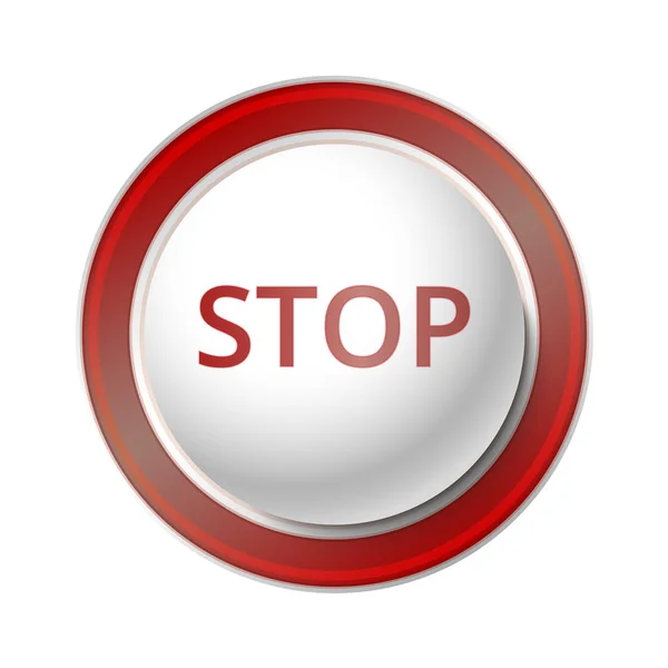 Vector  Stop Button. — Stock Vector