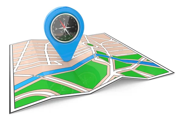 3D-GPS-Zeiger. — Stockfoto