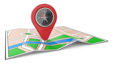 3D Gps işaretçi gezinti.