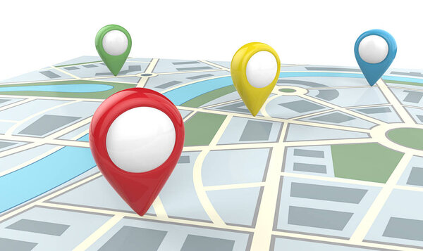 Map with Blank Pointers.