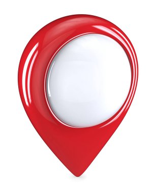 Kırmızı Gps işaretçiler. 