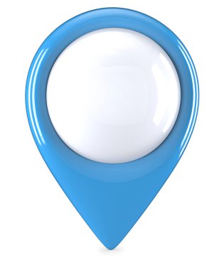 Mavi gps işaretçi.