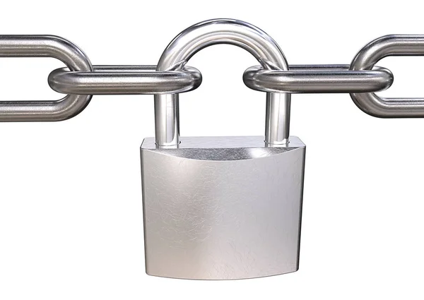 Security. Chain with Padlock. — Stock Photo, Image