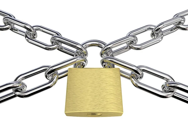 Brass Lock  Security. Stock Image