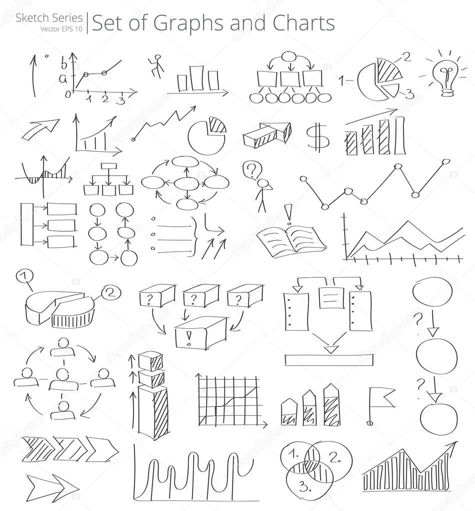 Hand Drawn Graphs and Charts icons 