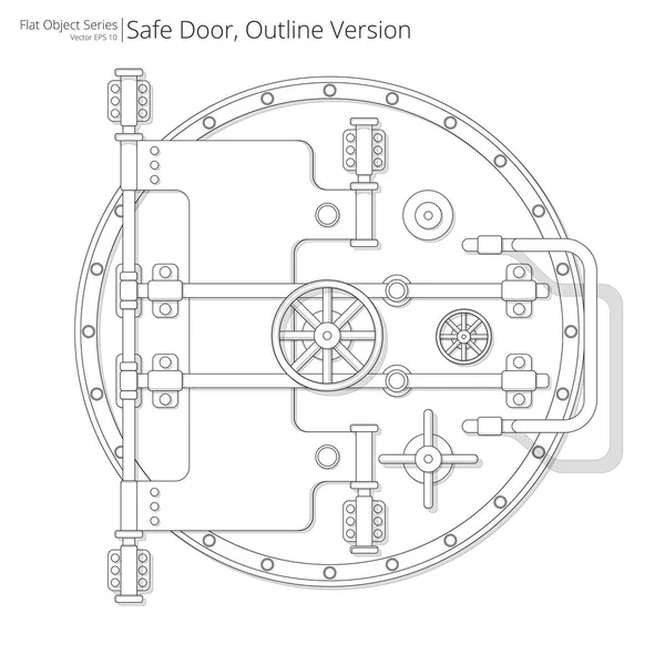 安全保管庫のドア、. — ストックベクタ