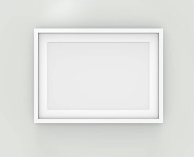 Duvardaki resim çerçevesi.