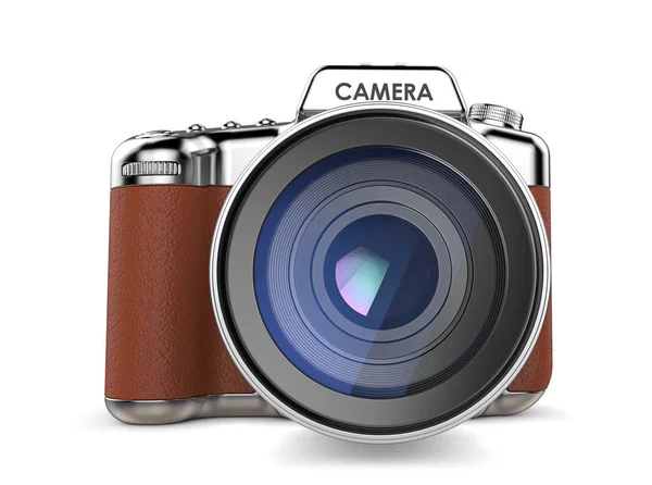 Κάμερας ρετρό, λευκό φόντο. — Φωτογραφία Αρχείου