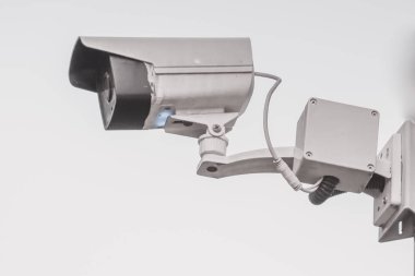 Açık güvenlik Cctv mornitor beyaz arka plan ile