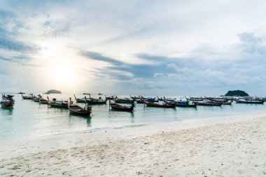 Ada Koh Lipe Satun Tayland, Ekim 2017: gündoğumu görünümü sunrise Beach ko Lipe