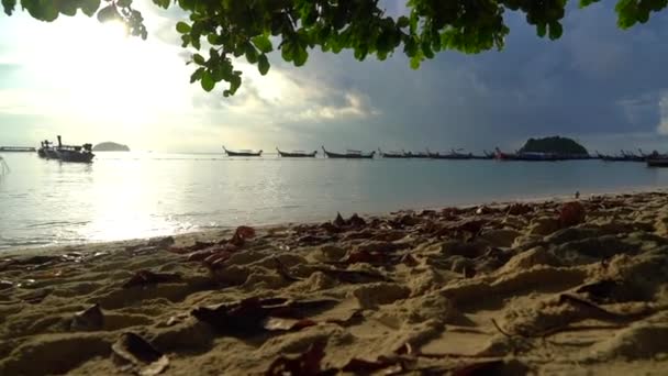 Isola Koh Lipe Satun Tailandia Veduta Dell Alba Della Spiaggia — Video Stock