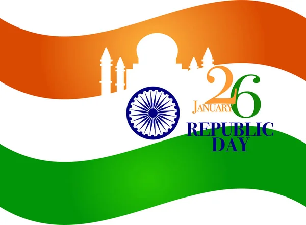 India Republic Day Celebration on January 26 , Indian national day Vector illustrator — Stock vektor