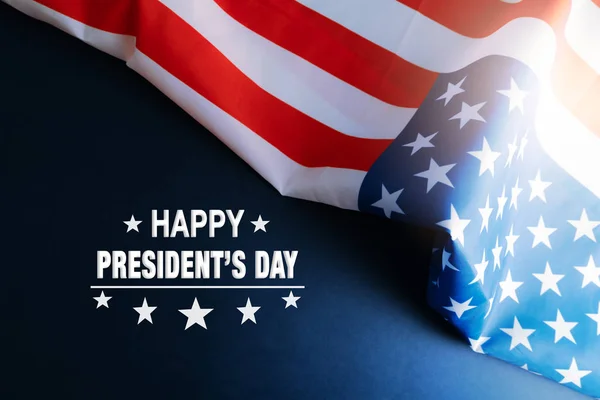 Presidents day celebrate on america flag background — Stock Photo, Image