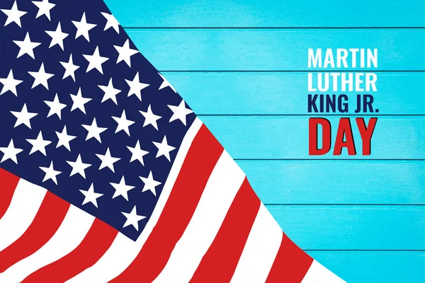 Martin Luther King Día Aniversario - bandera americana abstracto fondo ilustrador vector — Vector de stock