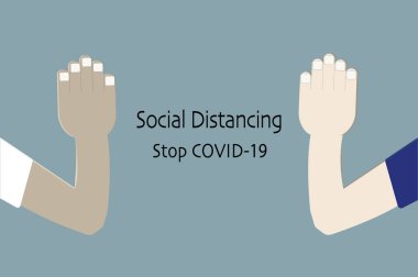 Sosyal uzaklık kavramı, Tayland Wai, Coronavirus COVID-19 salgını 2019-ncov önleme, Virüs yayılımı önleme. Karantina kavramı ölçer