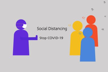 Sosyal uzaklık ve ev kavramından çalışma, Coronavirus COVID-19 pandemik 2019 ncov önleme, Virüs yayılımı önleme. Karantina kavramı ölçer