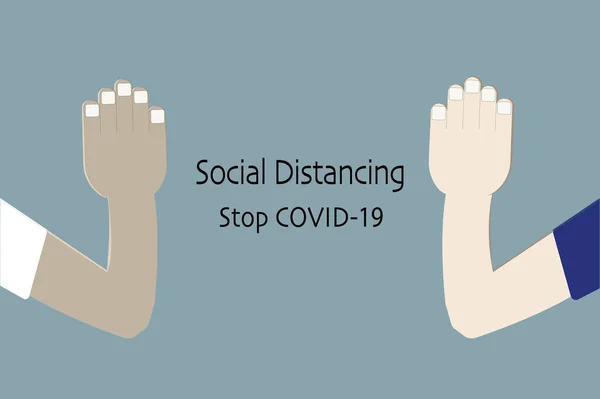 Κοινωνική Έννοια Αποστασιοποίηση Thai Wai Coronavirus Covid Πανδημία 2019 Ncov — Διανυσματικό Αρχείο